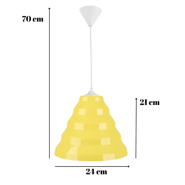Bolton Tekli Sarı Mika Sarkıt Çocuk Odası Avize Antre Hol Cafe Aydınlatma - Resim 5