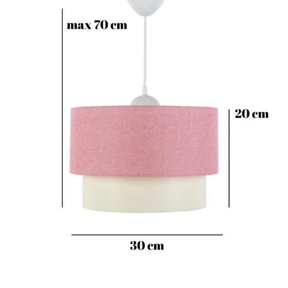 ArtGift Katlı Pasta Tekli Pembe Dokuma Sarkıt Yatak Odası Çocuk Odası Genç Odası Salon Avize - Resim 7