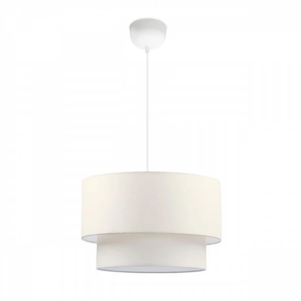 Pasta Tekli Sarkıt Avize Krem Kumaş Yatak Odası Oturma Odası Salon Avize - Resim 4