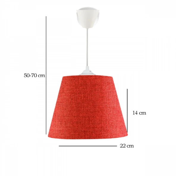 Sofia Konik Tavan Sarkıt Kırmızı Dokuma Çocuk Odası Hol Oturma Odası Avize - 3