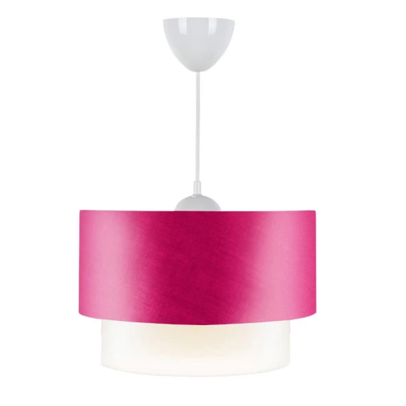 Pasta Tekli Sarkıt Fuşya Kumaş Salon Yatak Odası Çocuk Odası Avize - Resim 3