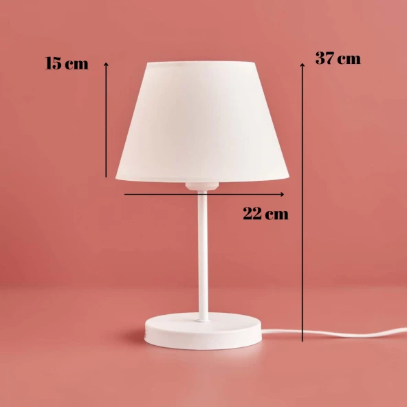 ArtGift Beyaz Gövdeli Üçlü Avize Seti Krem Kumaş - 5