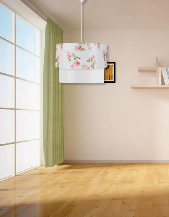 Çiçek Desenli Pasta Sarkıt Pvc Malzeme Oturma Odası Yatak Odası Avize - 2