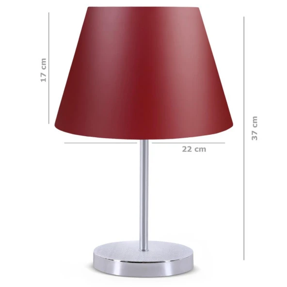 Kuzey Krom Gövdeli Abajur Bordo UPV - 2