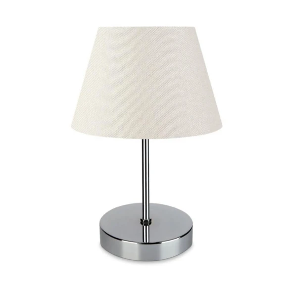 Kuzey Krom Gövdeli Abajur Krem Kırçıl Başlık Abajur Yatak Odası - 2