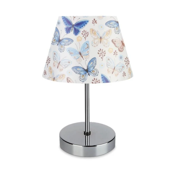 Kuzey Krom Gövdeli Abajur Kelebek Desen Çocuk Odası Genç Odası Yatak Odası - Resim 3