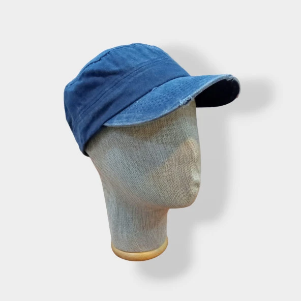 eskitme kastro şapka ayarlanabilir lacivert renk