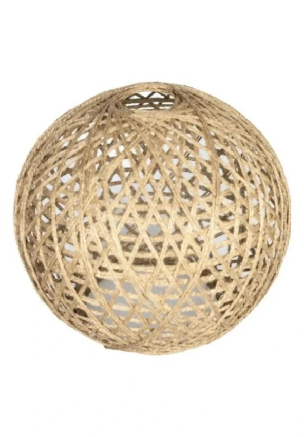 Örme Jüt İp Abajur Başlığı Handmade - 2