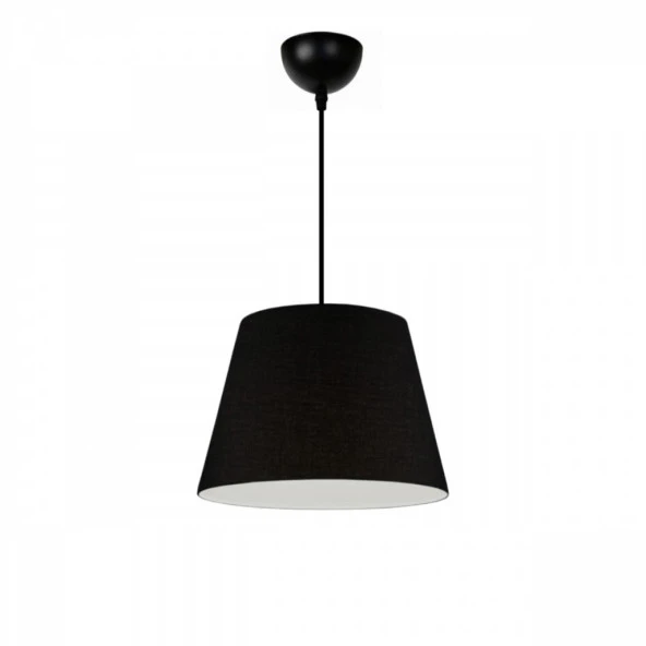 Sofia Konik Tekli Sarkıt Avize Siyah Kumaş Antre Hol Mutfak - 2