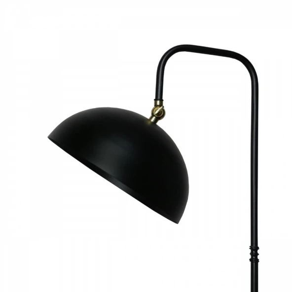 Hareketli Başlık Vintage Siyah Metal Lambader - 3