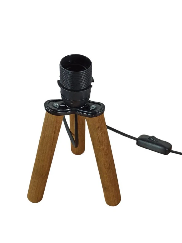 Ahşap Tripod Abajur Ayağı Klasik - 2