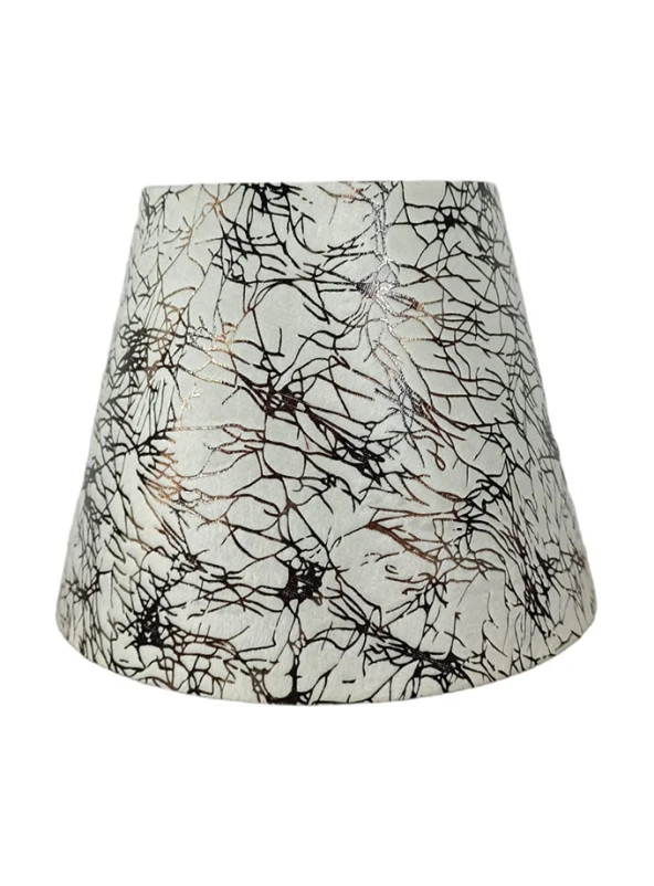 Abajur Başlığı Hazır Şapka Zeytindalı Desen Kumaş - 2