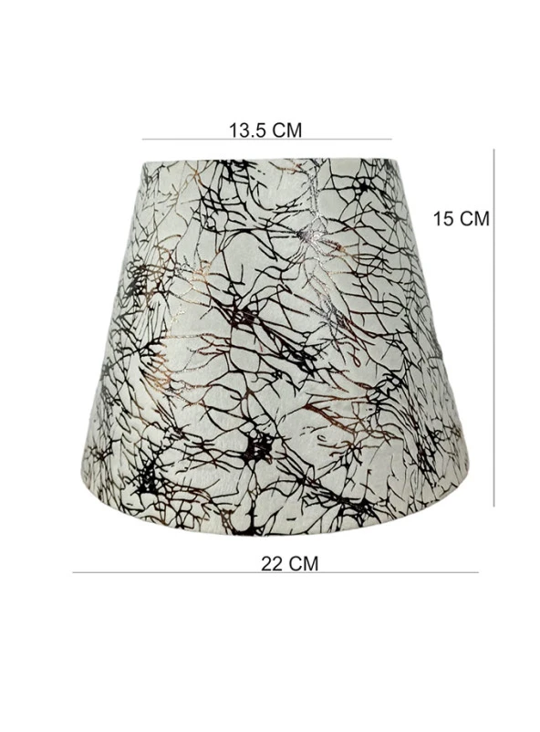 Abajur Başlığı Hazır Şapka Zeytindalı Desen Kumaş - 3