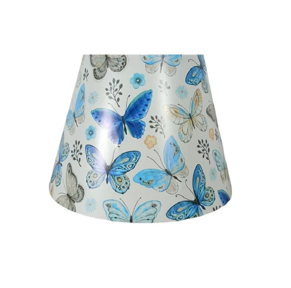 Abajur Başlığı Hazır Şapka Kelebek Desen PCV - 3
