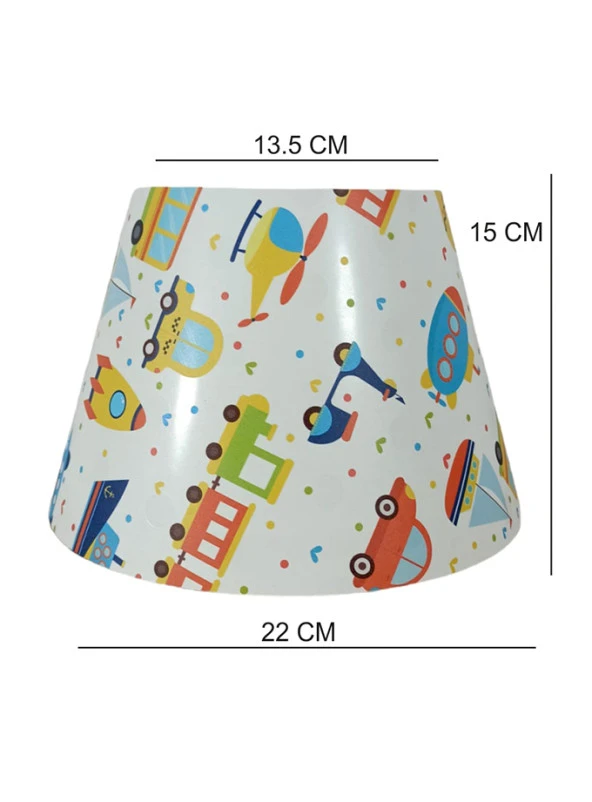 Abajur Başlığı Hazır Şapka Çocuk Odası Araçlar PCV - 3