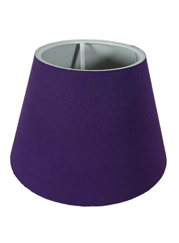 Abajur Başlığı Hazır Şapka Mor Renk Kumaş
