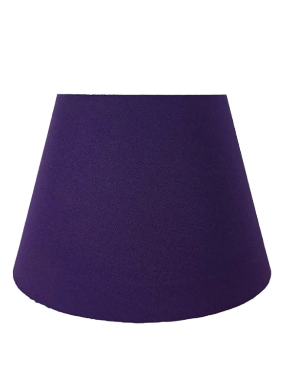 Abajur Başlığı Hazır Şapka Mor Renk Kumaş - 2