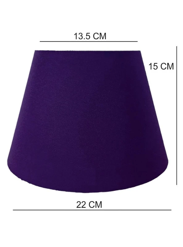 Abajur Başlığı Hazır Şapka Mor Renk Kumaş - 3