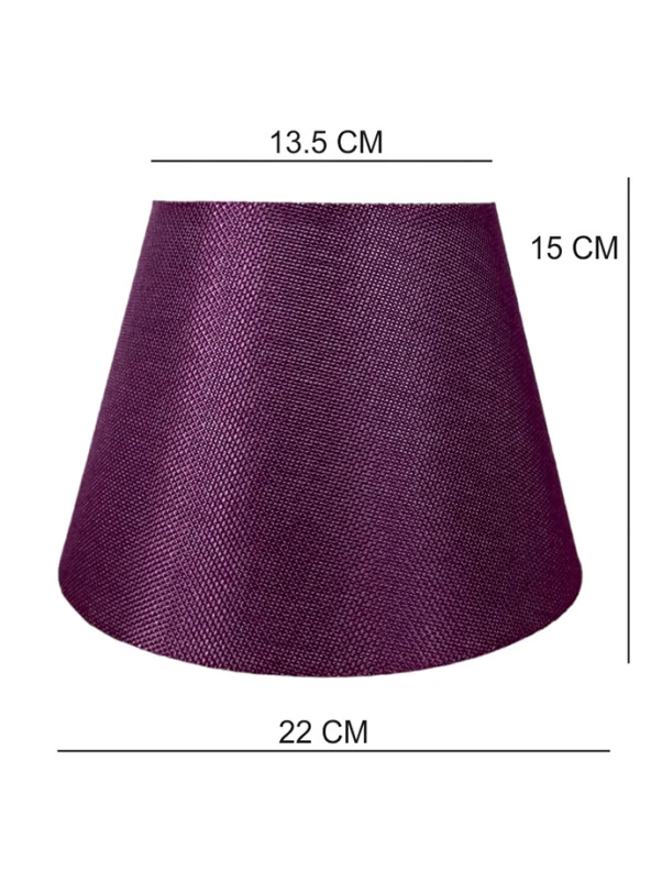 Abajur Başlığı Hazır Şapka Mor Kırçıl Kumaş - 3