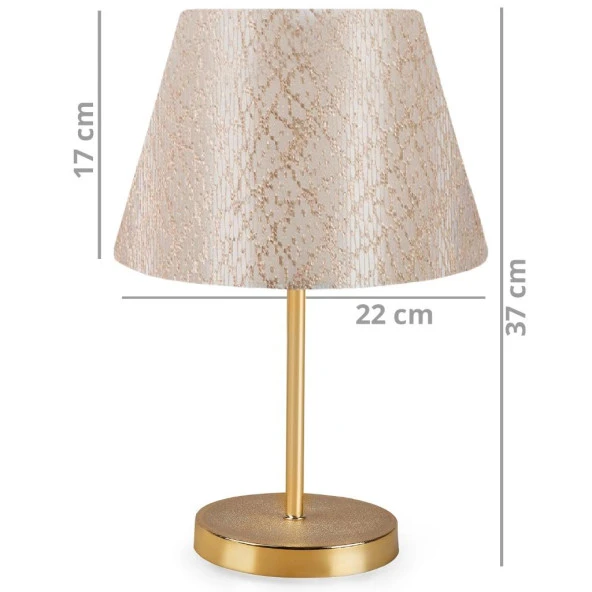 Dantel Kumaş Pasta Avize ve Gold Ayaklı Abajur Seti Yatak Odası Sarkıt Salon Aydınlatması - 4