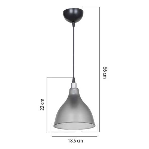 Solid Mika Tekli Tavan Sarkıt Avize Buzlu Füme Rengi Mutfak Hol Cafe İşletme Avize - 4