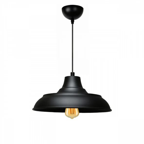 Useful Siyah Metal Retro Tarz Sarkıt Mutfak Avize Ofis Aydınlatma Depo Sarkıt - 3