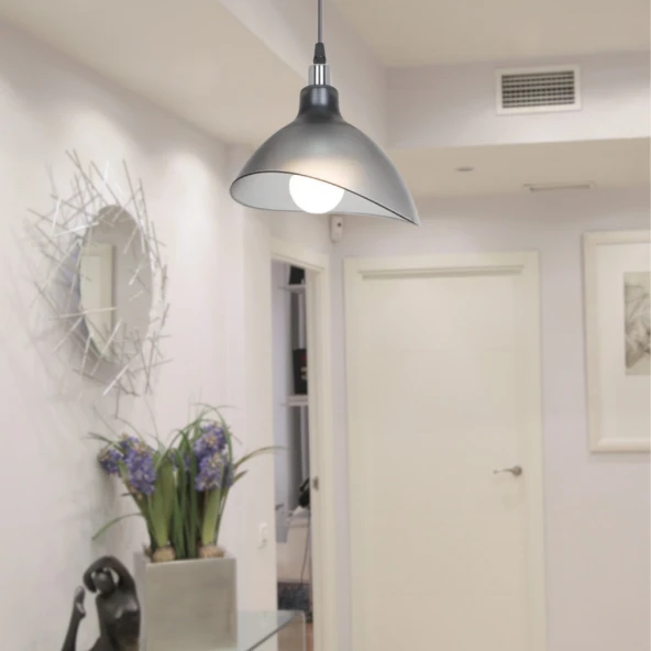 Handel Mika Tekli Tavan Sarkıt Avize Buzlu Füme Renk Mutfak Hol Cafe İşletme Avize - 2