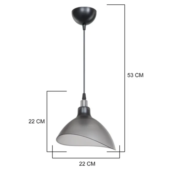 Handel Mika Tekli Tavan Sarkıt Avize Buzlu Füme Renk Mutfak Hol Cafe İşletme Avize - 4