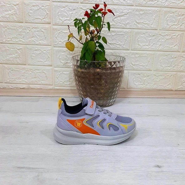 Tiwitto 86924 Gri Sarı Cırtlı Lastikli Erkek Çocuk Spor Ayakkabı - 5