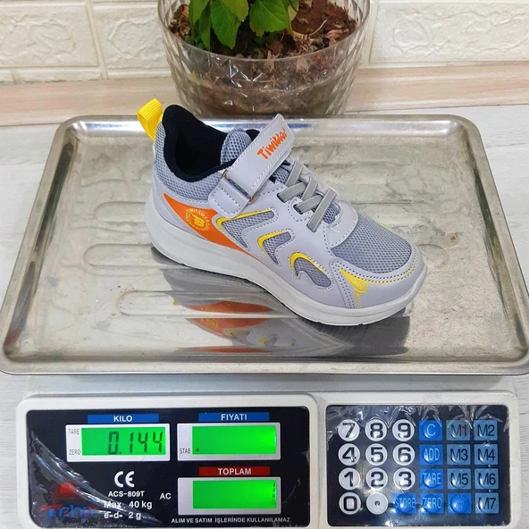 Tiwitto 86924 Gri Sarı Cırtlı Lastikli Erkek Çocuk Spor Ayakkabı - 2