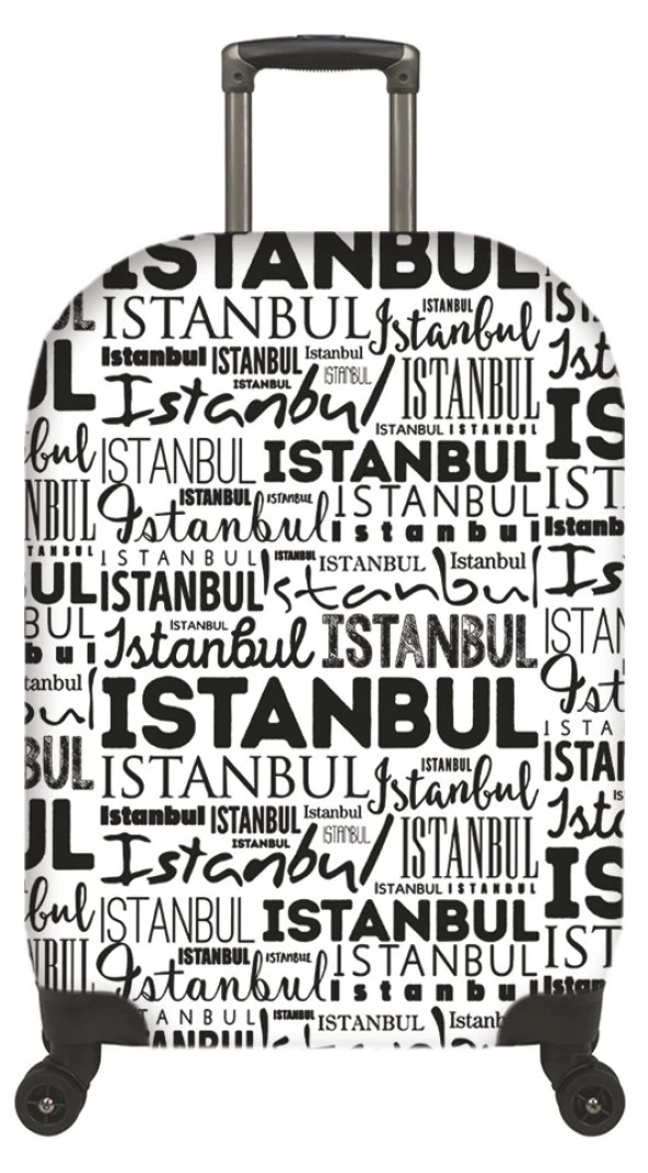 My Saraciye 79 İstanbul Yazılar Valiz Kılıfı, Bavul Kılıfı - İstanbul Yazılar 79
