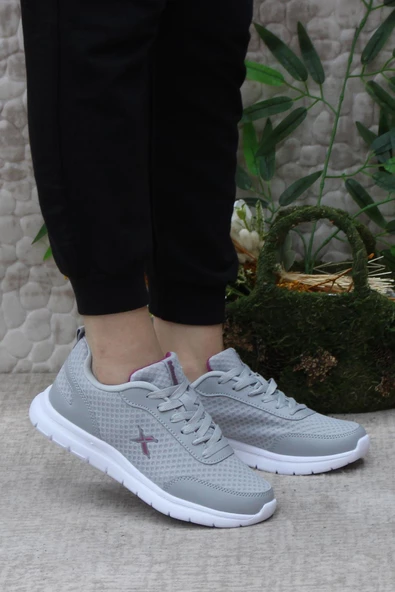 Kinetix Lena Tx W 4FX Gri Beyaz Orijinal Ürün Kadın Spor Ayakkabı - Resim 4