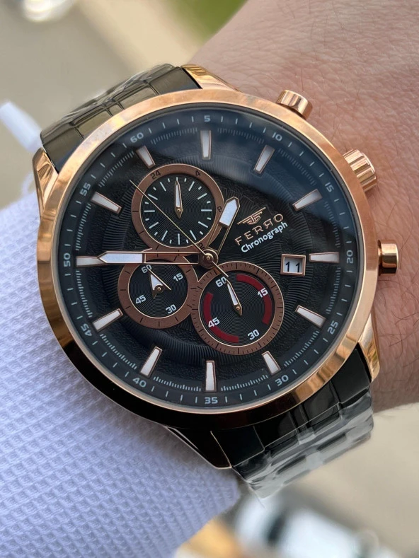 FERRO İç Fonksiyonları Aktif Chronograph 30 Mt Su Geçirmez Erkek kol Saat xf0013 ürün görseli