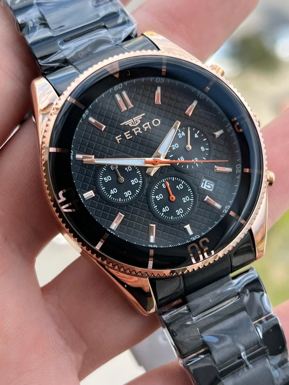 FERRO İç Fonksiyonları Aktif Chronograph 30 Mt Su Geçirmez Erkek kol Saat xf0014 - 2