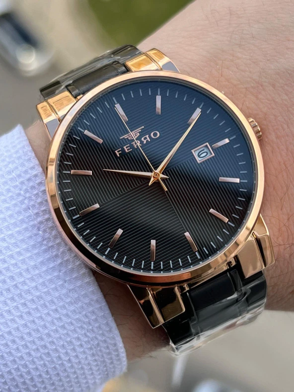 FERRO Takvimli 30 Mt Su Geçirmez Erkek kol Saat xf0018 ürün görseli