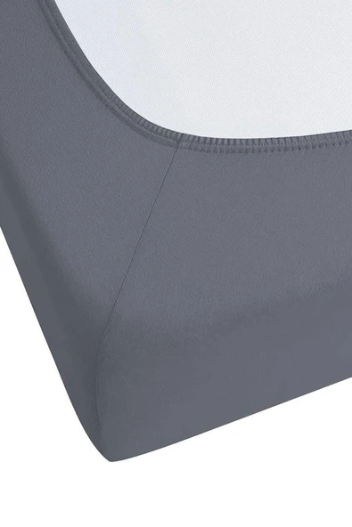 180 x 200 Cm Düz Pamuklu Çift Kişilik Lastikli Fitted Penye Çarşaf - 4