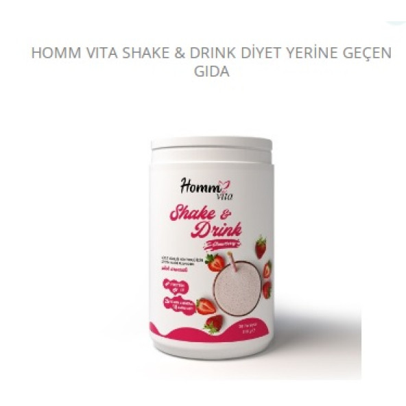 HOMM VITA SHAKE & DRINK DİYET YERİNE GEÇEN GIDA