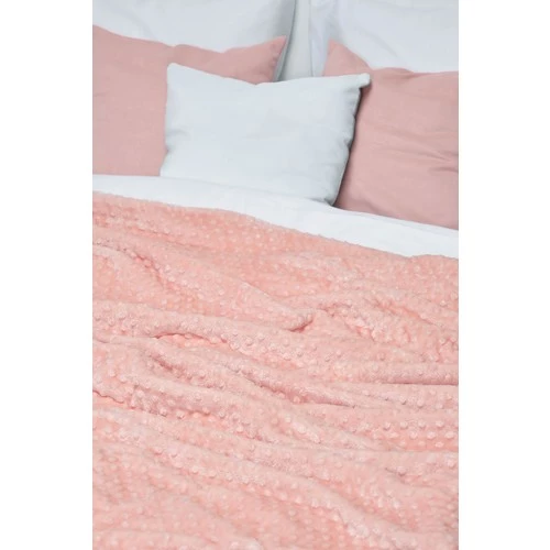 Merinos Pearl Tomurcuk Çift Kişilik Battaniye - Pudra - 3