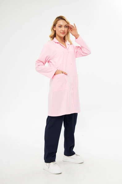 İş Önlüğü Alpaka  Pembe - Resim 7