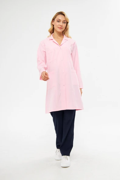 İş Önlüğü Alpaka  Pembe - Resim 2