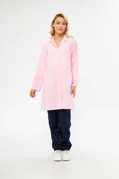 İş Önlüğü Alpaka  Pembe - Resim 4