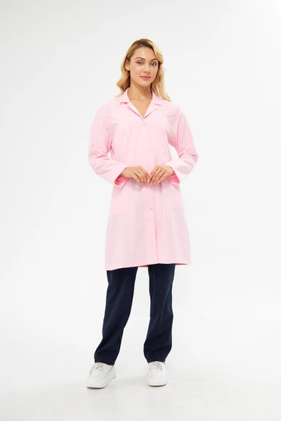 İş Önlüğü Alpaka  Pembe - Resim 3