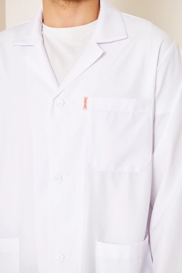 İş Önlüğü Alpaka Erkek Beyaz - Resim 6