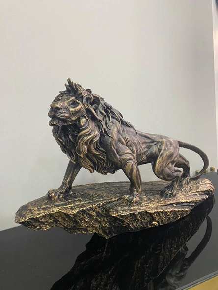 ASLAN KRAL BİBLO FİGÜRÜ TAŞ ÜSTÜNDE ASLAN BÜYÜK BOY - 4