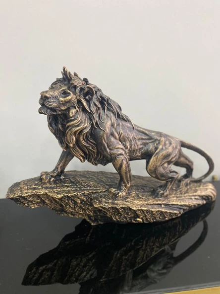 ASLAN KRAL BİBLO FİGÜRÜ TAŞ ÜSTÜNDE ASLAN BÜYÜK BOY - 7