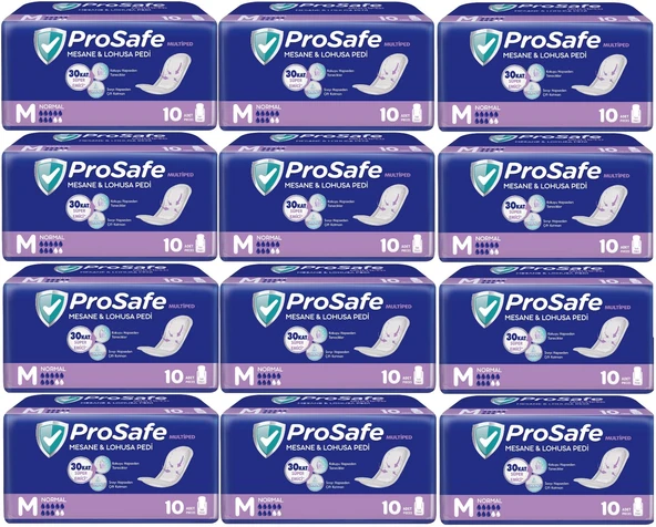 Prosafe Mesane & Lohusa Pedi  M - Medium - Orta Boy Normal 120 Adet (12PK*10) ürün görseli 1