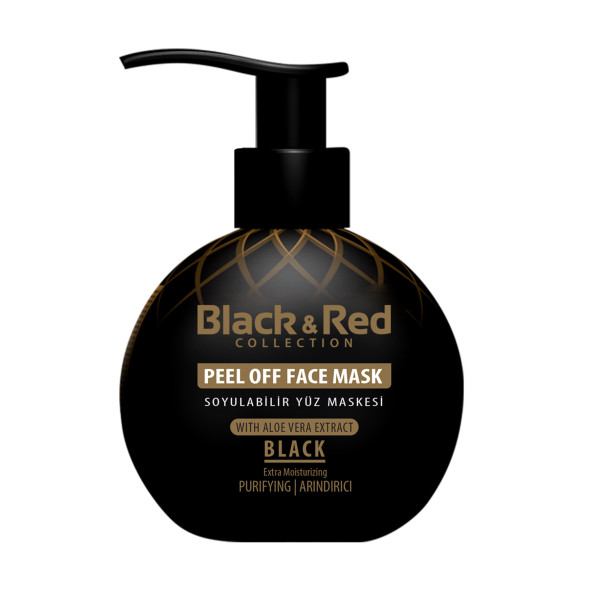 Black Red Soyulabilir Siyah Yüz Maskesi