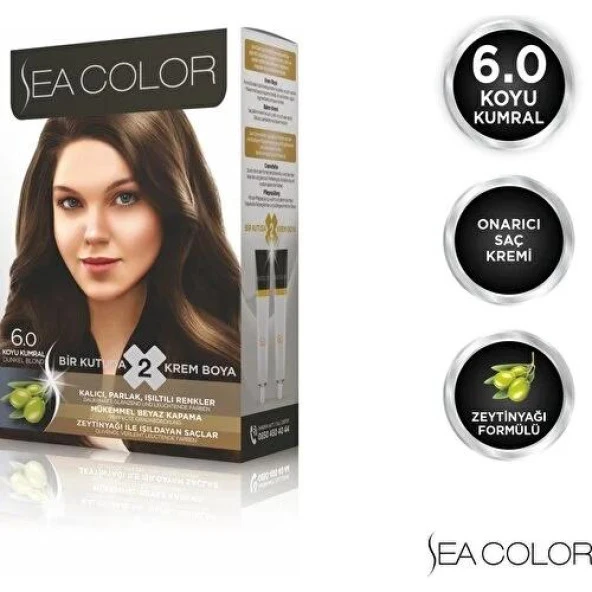 Sea Color Saç Boyası Set 6.0 Koyu Kumral