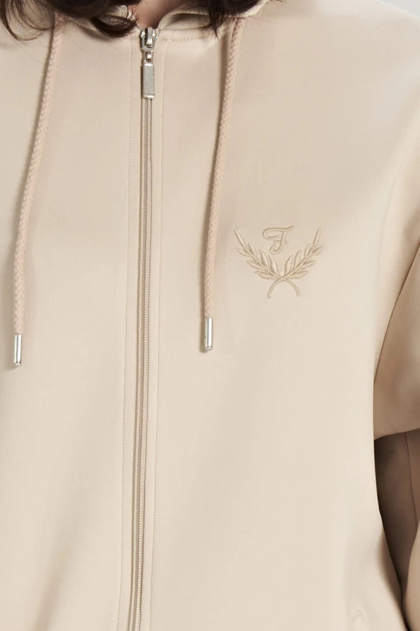 Kadın Fermuarlı Kapşonlu Paçası Lastikli Pijama Takımı - 2