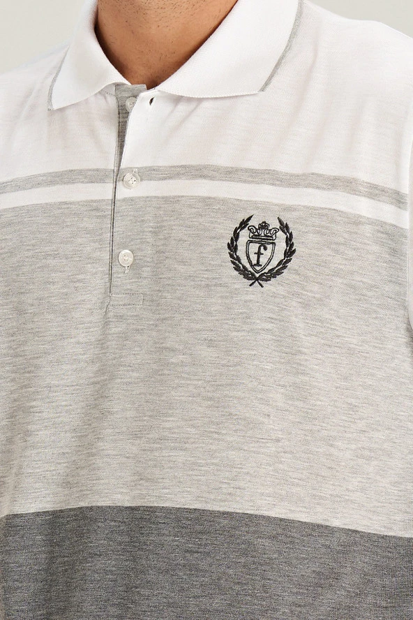 Erkek Lacoste Yakalı Yakası Düğmeli Pijama Takımı - 6